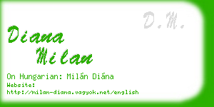diana milan business card